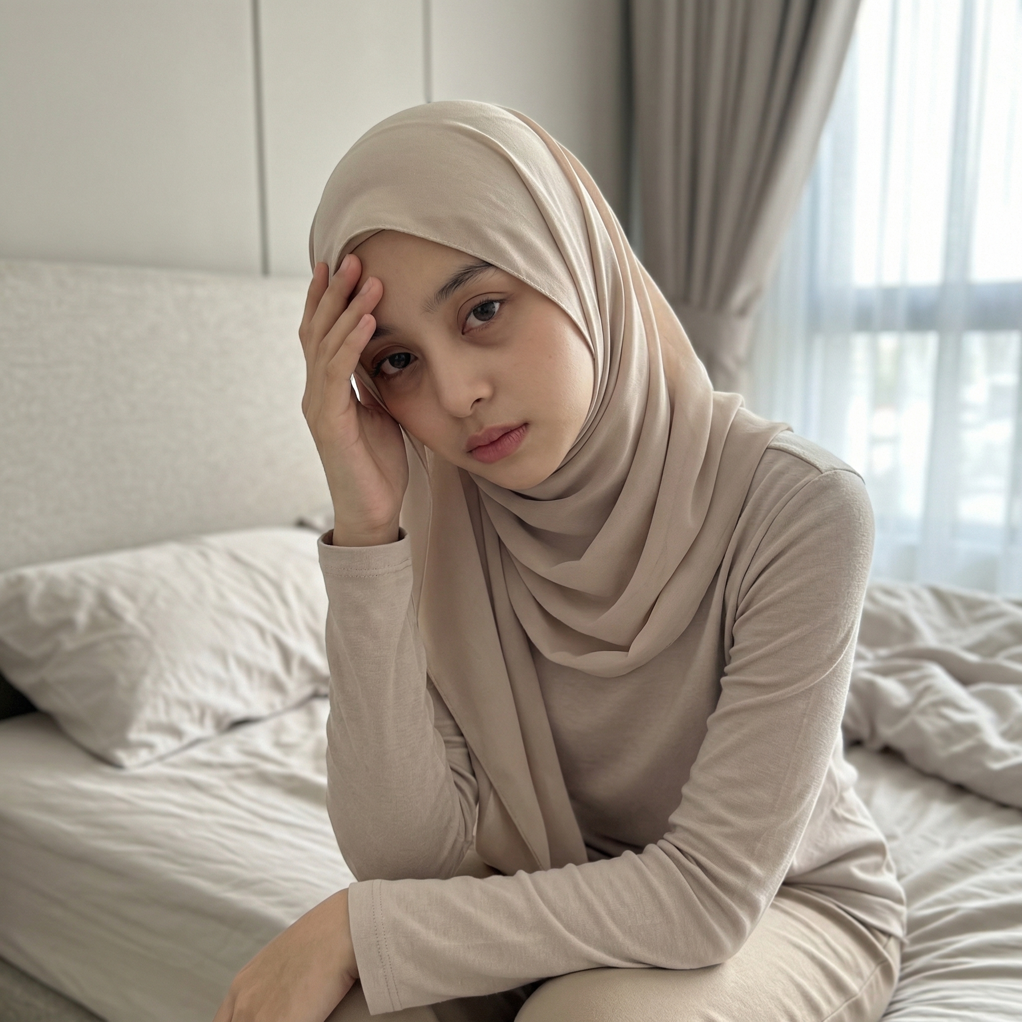 Wanita sibuk dengan rutin harian